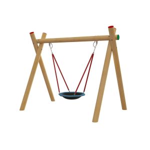 Robinia schommelframe met vogelnestschommel 3D