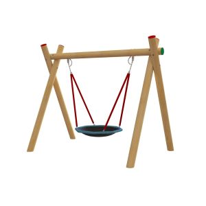 Robinia schommelframe met vogelnestschommel 3D