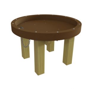 Waxedwood watertafel met hoge rand en een gat