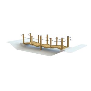 Robinia golvende brug voor een oversteek