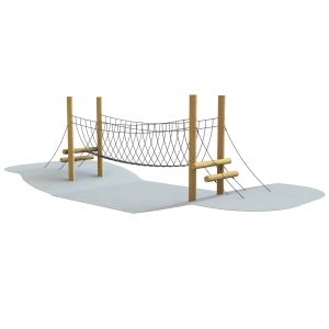 Robinia touwbrug voor een oversteek