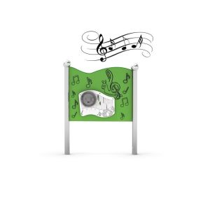 RVS muziekpaneel met keyboard
