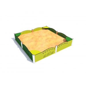 RVS zandbak met zitplaatsen
