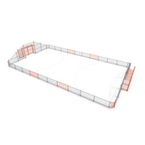Stalen voetbalveld